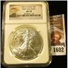 Image 1 : 1602 . 2012 American Silver Eagle Draded Ms 70 By NGC.  This Is A F