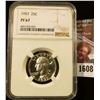 Image 1 : 1608 . 1957 Proof Washington Quarter Graded Proof 67 By NGC