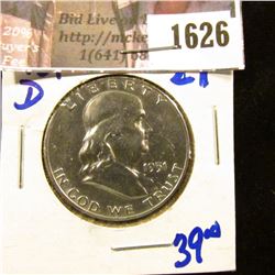 1626 . Beautiful 1951-D Franklin Half Dollar