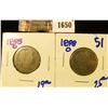 Image 1 : 1650 . 1895-O and 1898-O Barber Quarters