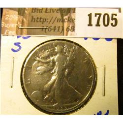 1705 . Better Date 1933-S Walking Liberty Half Dollar
