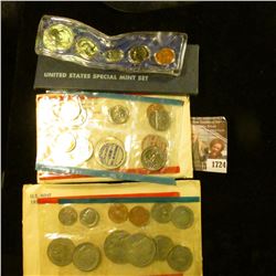 1724 . 1968 Mint Set, 1966 Special Mint Set in melted holder, and 1