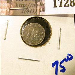 1728 . 1853 Three Cent Silver Coin Commonly Referred To As The Trim