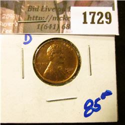 1729 . Bright Red 1920-D Wheat Cent