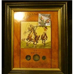 1736 . The Roundup Coin and Picture Set Includes 1900 Barber Quarte