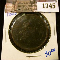 1745 . 1805 Irish Hibernia Penny