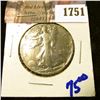Image 1 : 1751 . Key Date 1938-D Walking Liberty Half Dollar