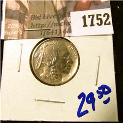 1752 . 1913 Type 1 Buffalo Nickel