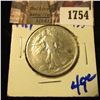 Image 1 : 1754 . 1919 P Walking Liberty Half Dollar