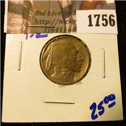 1756 . BEAUTIFUL HIGH GRADE 1913 TYPE 1 BUFFALO NICKEL WITH ROTATED