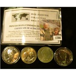 1766 . (4) Princes Diana Coins.