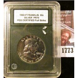 1773 . 1960 P Franklin Half Dollar PGS Graded Proof 70 Full Strike