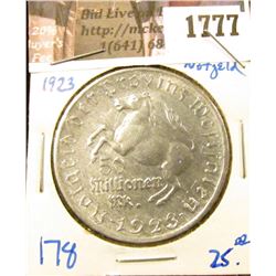 1777 . German Notgeld "Emergency Money" 50 Million Mark Coin With A