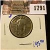 Image 1 : 1791 . Key Date 1927-S Standing Liberty Quarter.  This Coin Books F