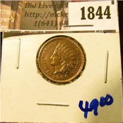 1844 . 1906 Indian Head Cent With Full Diamonds and Full Beads Visi