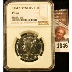 1846 . 1964 John F Kennedy Half Dollar NGC Graded Proof 64 with Acc