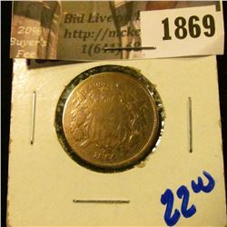 1869 . 1864 Two Cent Piece