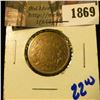 Image 1 : 1869 . 1864 Two Cent Piece