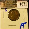 Image 1 : 1871 . 1912-S Semi Key Date Wheat Cent