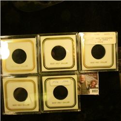 1872 . Bust Half Dollars and Half Dollar Coin Holders