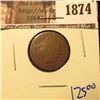 Image 1 : 1874 . Key Date 1870 Indian Head Cent