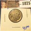 Image 1 : 1875 . 1919-D Semi Key Date Buffalo Nickel
