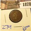 Image 1 : 1878 . 1873 Open 3 Indian Head Cent