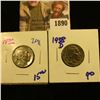Image 1 : 1890 . 1936 and 1938-D Buffalo Nickels