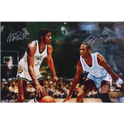 Michael Jordan  Magic Johnson Signed  Remember The Times  LE 16x24 Photo (UDA COA)