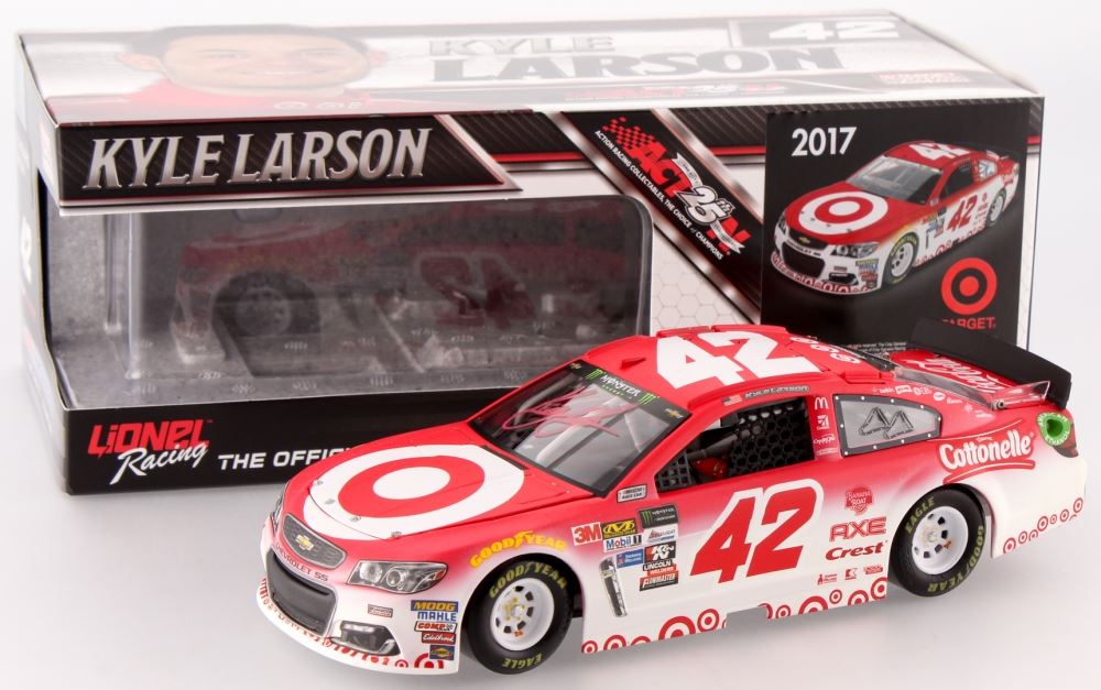Kyle Larson Signed Nascar 42 Target 2017 Ss 1 24 Limited Edition Premium Action Die Cast Car Pa Co