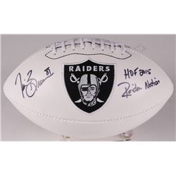 Tim Brown Signed Raiders Logo Football Inscribed "HOF 2015"  "Raiders Nation" (Radtke COA)