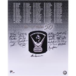 CY Young Award Winners 16x20 Photo Signed by (22) With Don Newcombe, Bob Turley, Gaylord Perry, Spar
