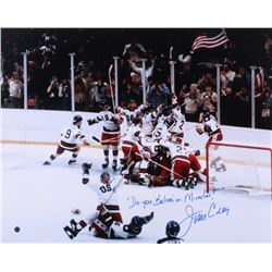 Jim Craig Signed Team USA 16x20 Photo Inscribed "Do You Believe In Miracles?" (Steiner COA)