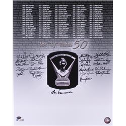 CY Young Award Winners 16x20 Photo Signed by (22) With Don Newcombe, Bob Turley, Gaylord Perry, Spar