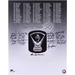 CY Young Award Winners 16x20 Photo Signed by (22) With Don Newcombe, Bob Turley, Gaylord Perry, Spar
