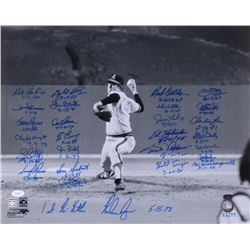 "Nolan Ryan's 1st No Hitter" 16x20 Photo Signed by (27) With Nolan Ryan, Gaylord Perry, Bob Feller, 