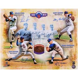 Tom Seaver, Jerry Koosman, Nolan Ryan  Gary Gentry Signed Mets 16x20 Photo (FSC COA  Ryan Hologram)