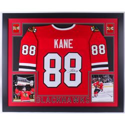 Patrick Kane Signed Blackhawks 35x43 Custom Framed Jersey (JSA COA)