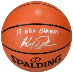 Klay Thompson Signed Basketball Inscribed  17 NBA Champs  (Fanatics Hologram)