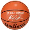 Image 1 : Klay Thompson Signed Basketball Inscribed "17 NBA Champs" (Fanatics Hologram)