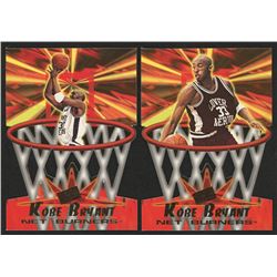 Lot of (2) Kobe Bryant Cards with 1996 Press Pass Net Burners #13  1996 Press Pass Net Burners #4