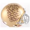 Image 1 : Rudy Ruettiger Signed Notre Dame Fighting Irish Authentic On-Field Full Size Helmet With Extensive I