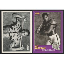 Lot of (2) Bo Jackson Cards with 1990 Score #697  1989 Score Supplemental #384S