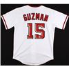 Image 1 : Cristian Guzman Signed Nationals Jersey Inscribed "Favre Has Nothing On Me..."  (JSA COA)