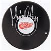 Image 1 : Petr Mrazek Signed Red Wings Logo Hockey Puck (Fanatics Hologram)