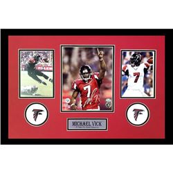 Michael Vick Signed Falcons 16x26 Custom Framed Photo Display (Radtke COA)
