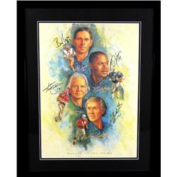 Ken Stabler, Fran Tarkenton, Bo Jackson  Bert Jones Signed 23x29 Custom Framed Limited Edition "Grea