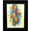Image 1 : Ken Stabler, Fran Tarkenton, Bo Jackson  Bert Jones Signed 23x29 Custom Framed Limited Edition "Grea