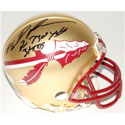 Devonta Freeman Signed Florida State Seminoles Mini Helmet Inscribed  2,730 yds    31 TDs  (Radtke C