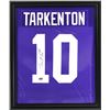Image 1 : Fran Tarkenton Signed Vikings 23x27 Custom Framed Jersey Inscribed "HOF 86" (Radtke COA)